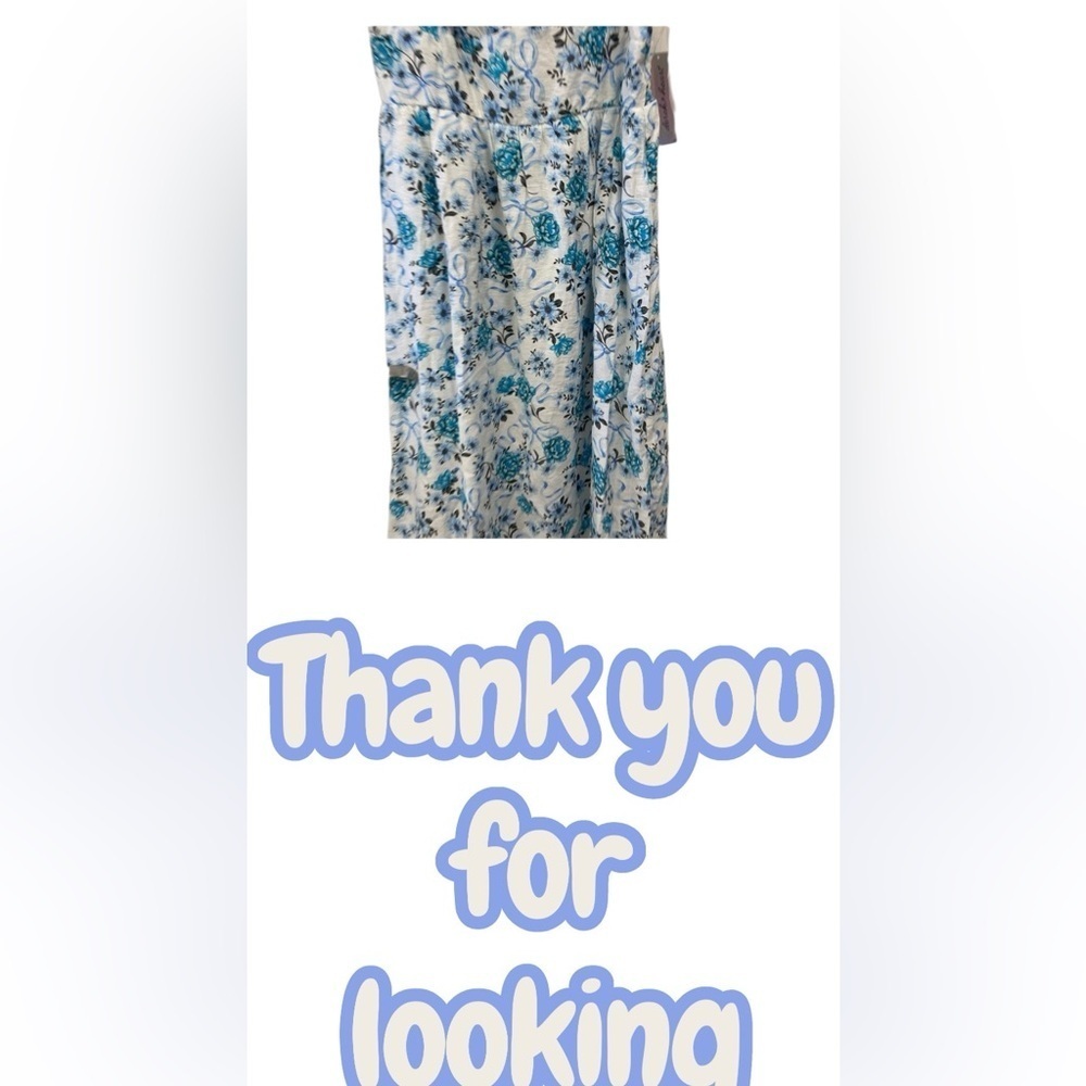 Derek Heart Blue and‎ White Floral Dress - Picture 3 of 7